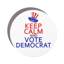 Keep Calm and Vote Democrat Funny Political Car Magnet