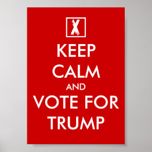Keep calm and vote for DONALD TRUMP posters