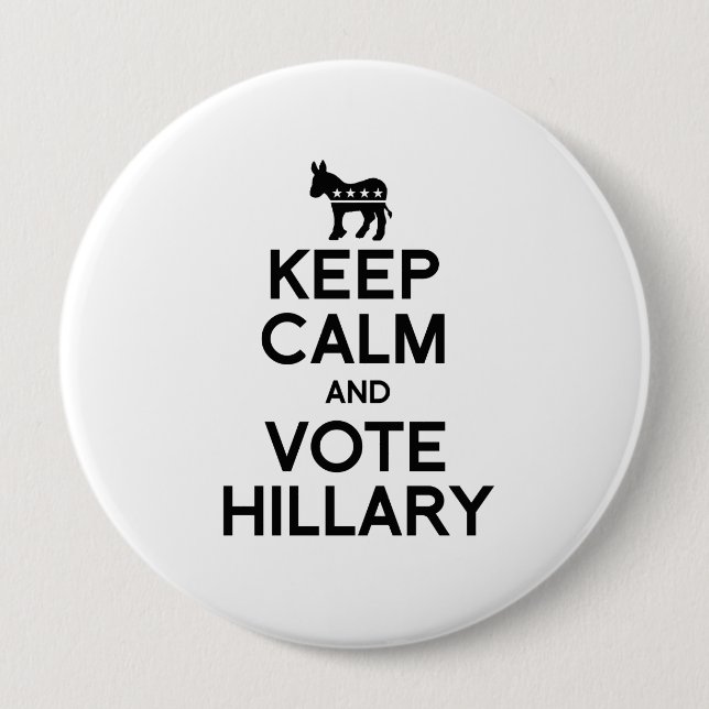 KEEP CALM AND VOTE HILLARY.png Pinback Button (Front)