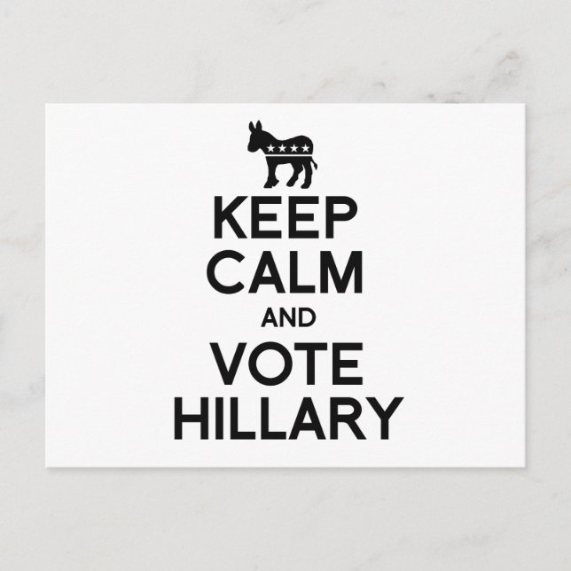 KEEP CALM AND VOTE HILLARY.png Postcard (Front)