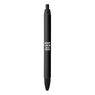 keep calm and vote modern typography white black pen