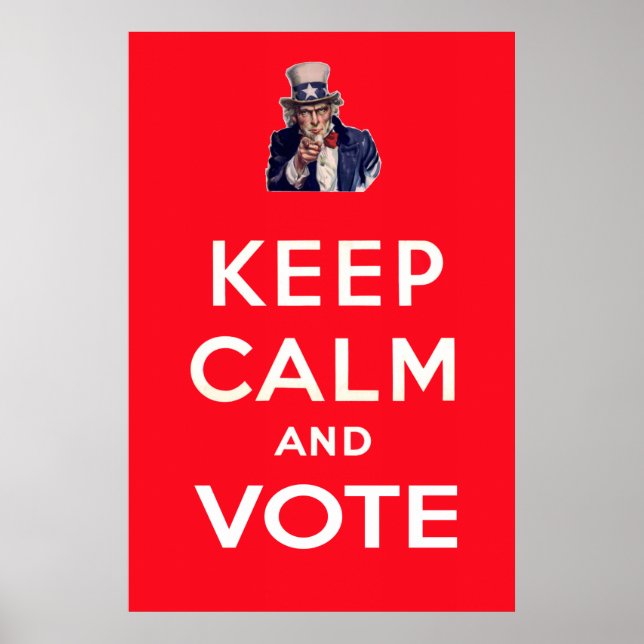 Keep Calm and Vote Poster (Front)