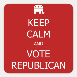 Keep Calm and Vote Republican Stickers