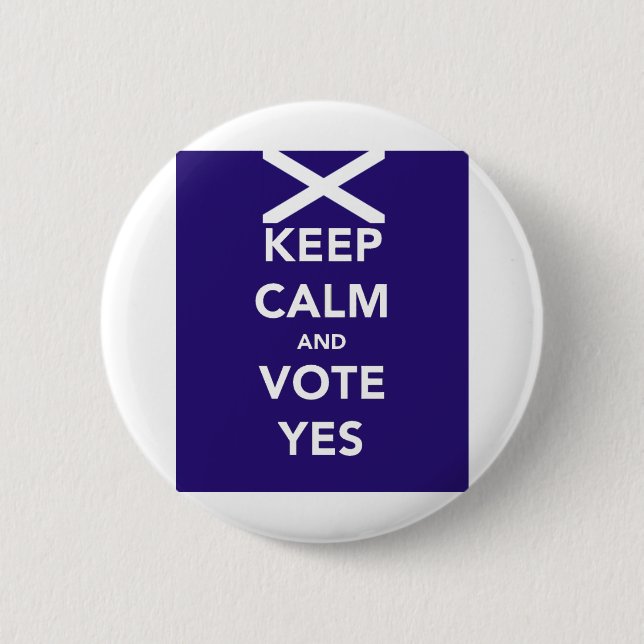 Keep calm and vote yes button (Front)