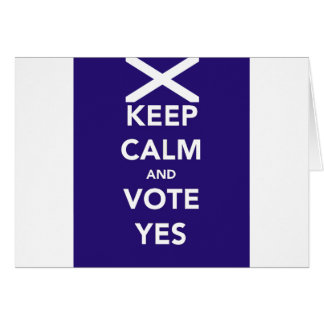 Keep calm and vote yes cards