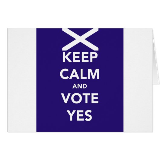 Keep calm and vote yes cards (Front Horizontal)