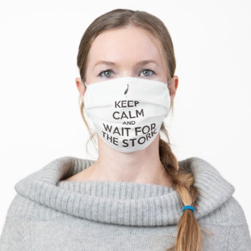 Keep Calm And Wait For The Stork Baby Delivery Adult Cloth Face Mask