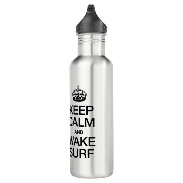 KEEP CALM AND WAKE SURF STAINLESS STEEL WATER BOTTLE (Right)
