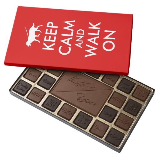 Keep Calm and Walk On Dog Walking Chocolates Box (Opened)