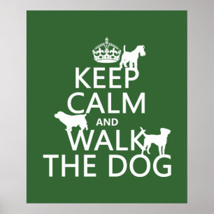 Keep Calm and Walk The Dog - all colors Poster