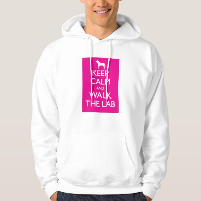Keep Calm And Walk The Labrador Hoodie (Front)