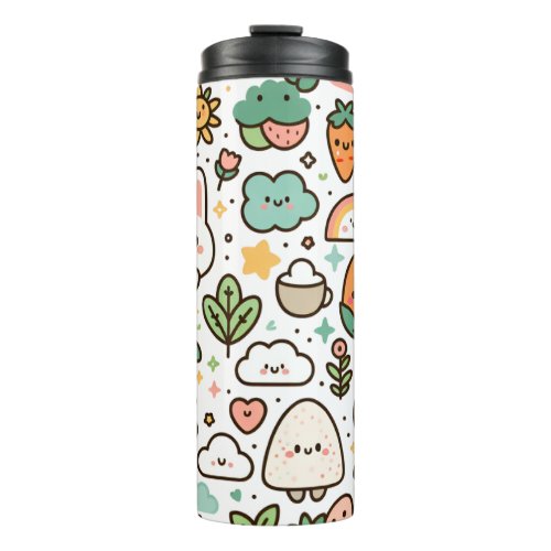 Keep Calm and Wander On Pattern Thermal Tumbler