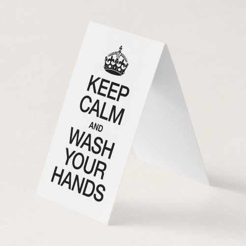 KEEP CALM AND WASH YOUR HANDS BUSINESS CARD