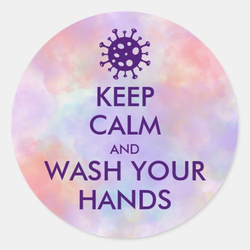 Keep Calm And Wash Your Hands Coronavirus Classic Round Sticker