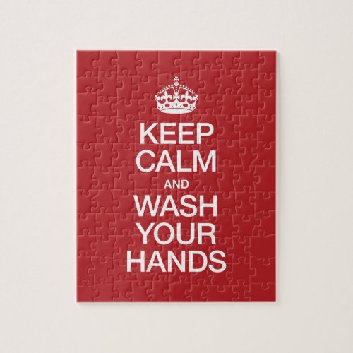 Keep Calm and Wash Your Hands Jigsaw Puzzle