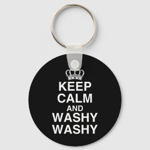 Keep Calm And Washy Washy Funny Cruise Ship Novelt Keychain