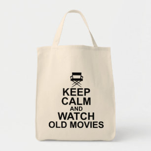 Keep Calm and Watch Old Movies Tote Bag