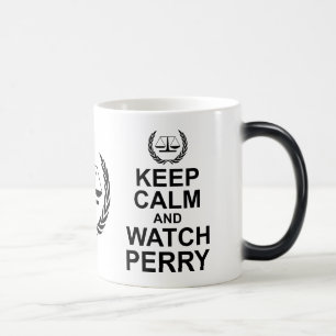 Keep Calm and Watch Perry Legal Humor Color Morph Mug