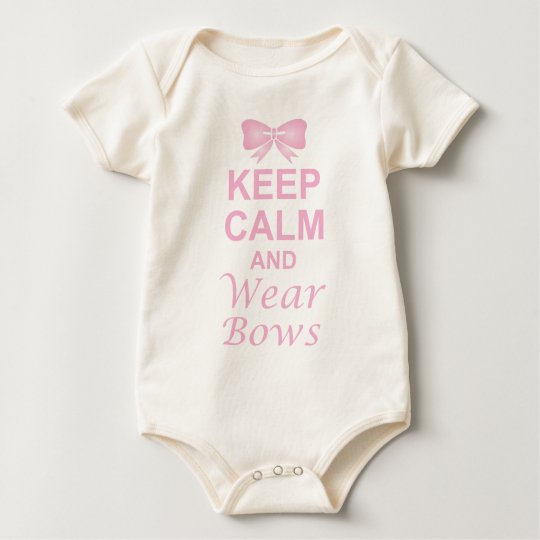 Keep Calm and Wear Bows Baby Bodysuit