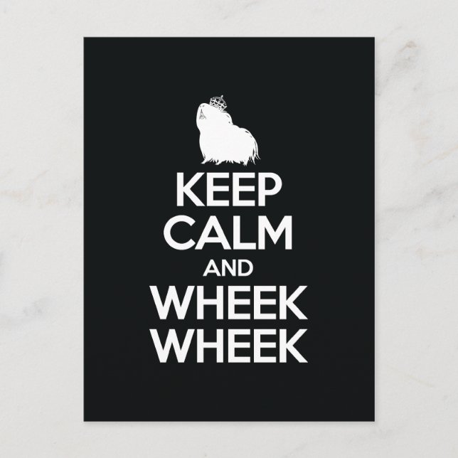 Keep Calm and Wheek Wheek Postcard (Front)