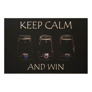 Keep calm and win wood wall decor