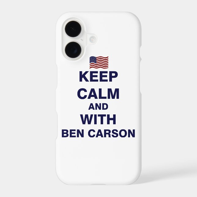 Keep Calm and With Ben Carson Iphone Case (Back)