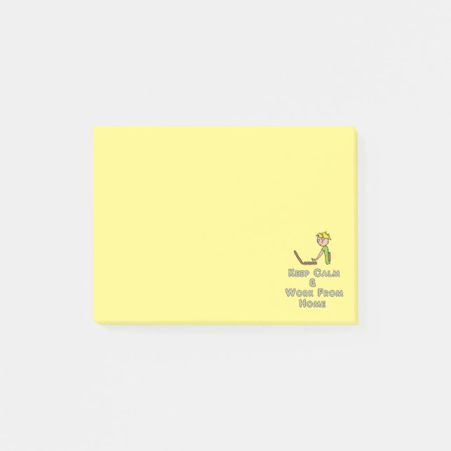 Keep Calm and Work From Home Post-it Notes (Front)