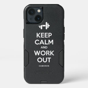 Keep Calm and Work Out Personalized iPhone 13 Case