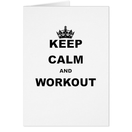 KEEP CALM AND WORKOUT CARDS (Front)
