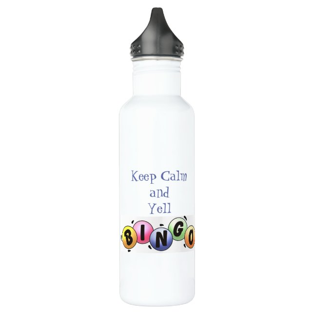 Keep Calm And Yell Bingo Stainless Steel Water Bottle (Left)