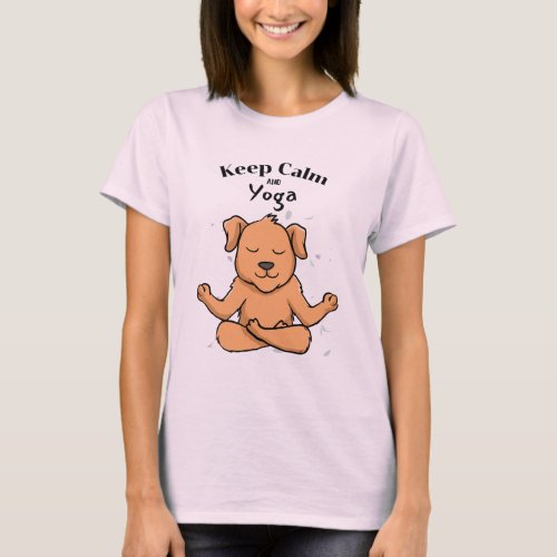 Keep Calm and Yoga Dog T_Shirt