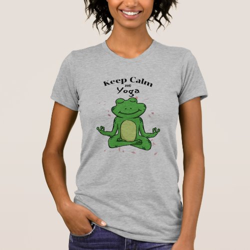Keep Calm and Yoga Frog T_Shirt