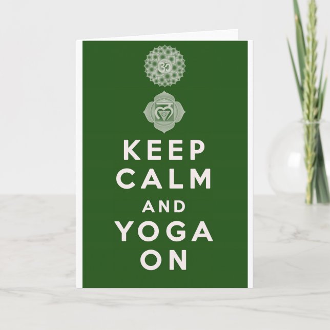 Keep Calm and Yoga On Card (Front)