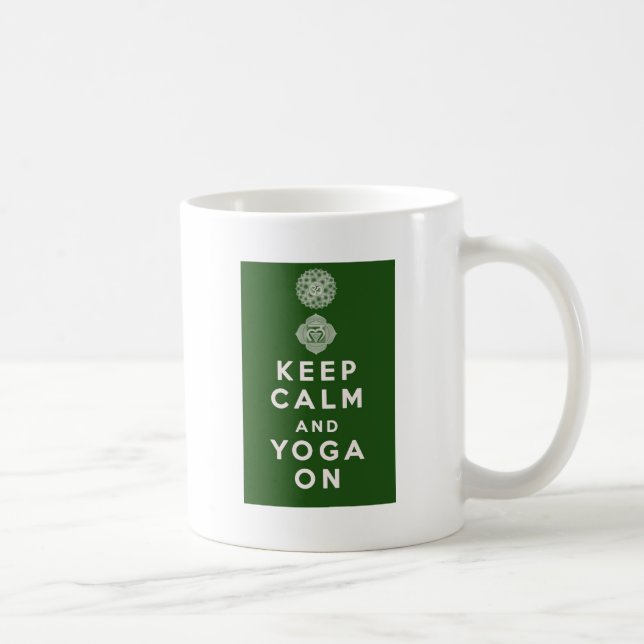 Keep Calm and Yoga On Coffee Mug (Right)