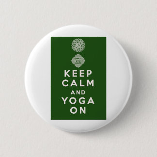 Keep Calm and Yoga On Pinback Button