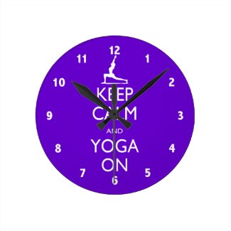 Keep Calm and Yoga On Wall Clock