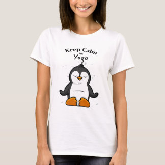 Keep Calm and Yoga Penguin T-Shirt