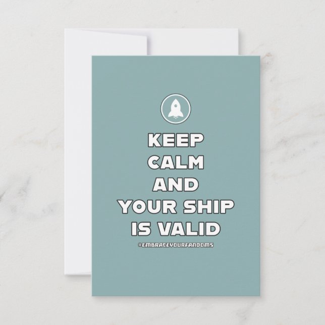 Keep Calm and Your Ship is Valid Note Cards (Front)