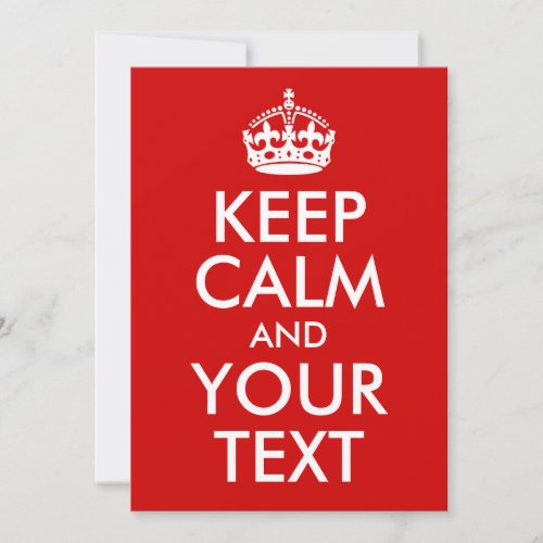 Keep Calm and Your Text Announcement