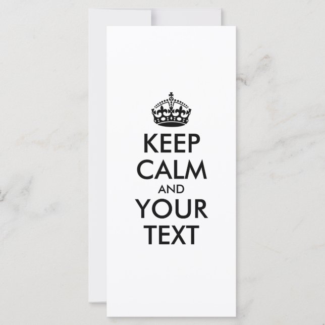 KEEP CALM and YOUR TEXT (Front)