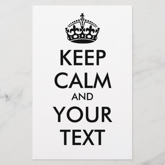 KEEP CALM and YOUR TEXT - black (Front)