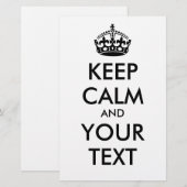 KEEP CALM and YOUR TEXT - black (Front/Back)