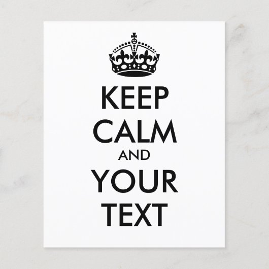 KEEP CALM and YOUR TEXT - black (Front)