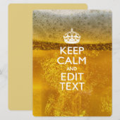 Keep Calm And Your Text for some Beer (Front/Back)