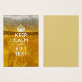 Keep Calm And Your Text for some Beer (Front & Back)