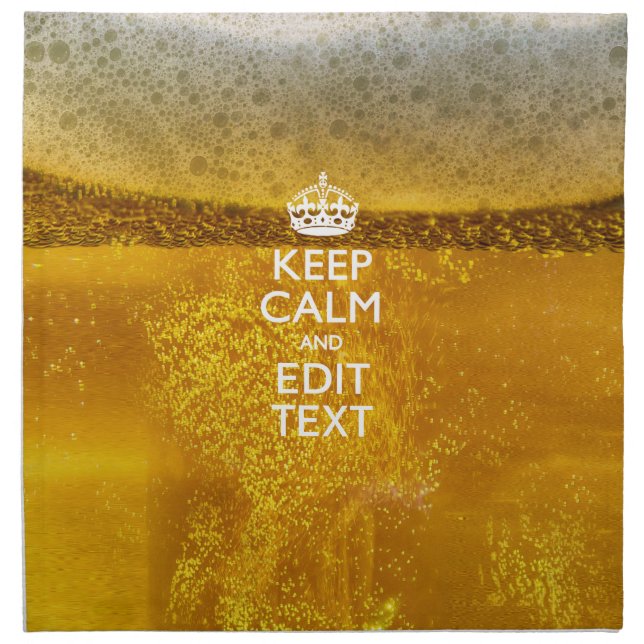 Keep Calm And Your Text for some Cold Beer Napkin (Front)