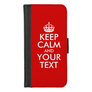 Keep Calm and Your Text iPhone 8/7 Wallet Case