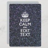 Keep Calm and Your Text on Midnight decor (Front/Back)