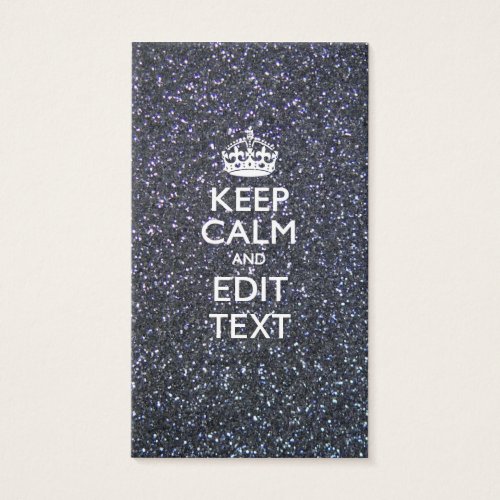 Keep Calm and Your Text on Midnight decor