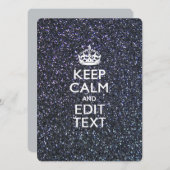 Keep Calm and Your Text on Midnight decor (Front/Back)